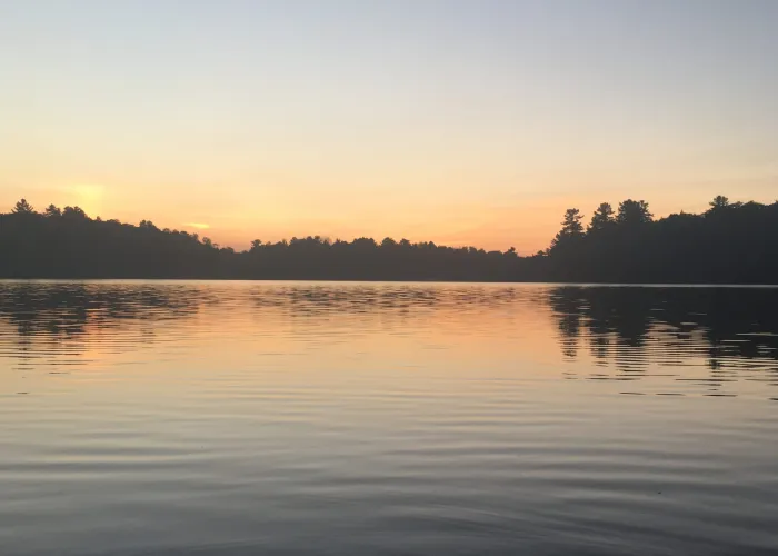 Sunset over Silent Lake Provincial Park in Bancroft, Ontario