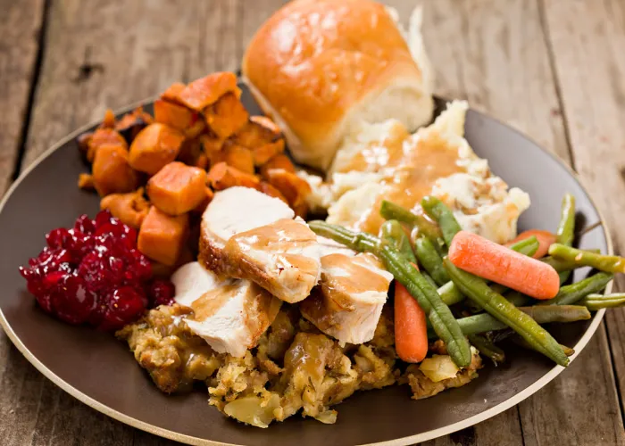 Turkey Dinner displayed on a plate