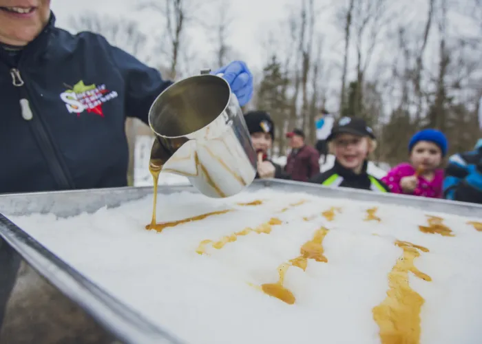 Maple Syrup Snow Toffee