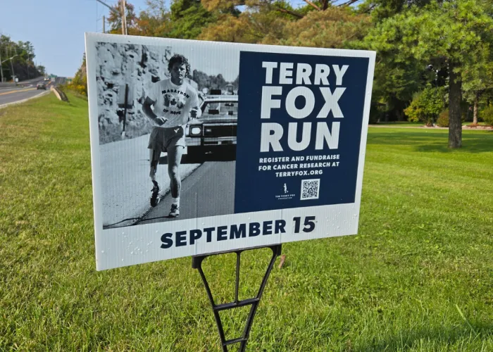 Terry Fox Sign in Marmora